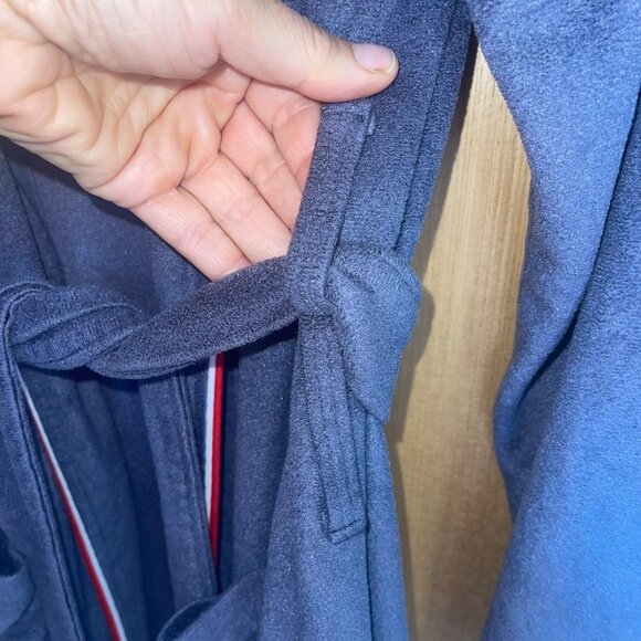 Christian Dior Homme Vintage Mens Robe One Size Gray Belted Pockets Casual - Picture 7 of 14